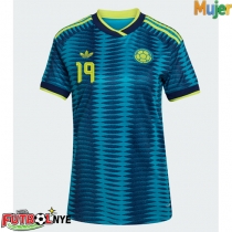 Camiseta Colombia Rafael Santos Borre #19 Visitante Equipación para mujer Mundial 2026 manga corta